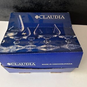 Juego de 6 Copas de Cristal Pequeñas Claudia - Nuevas en Caja - imagen 1