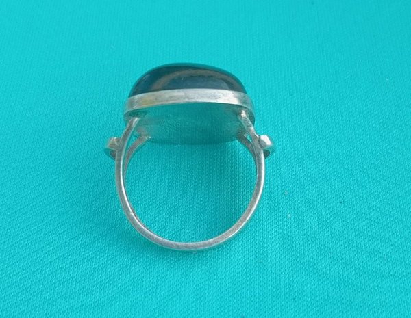 Anillo de diseño en plata con piedra marrón - imagen 5