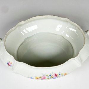 Guisera de porcelana checa con tapa, decoración floral - imagen 5