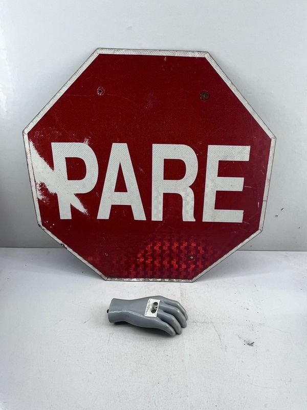 Cartel de Señalización "PARE" Octogonal Metálico 65cm