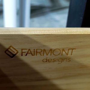 Mesas de Noche "Fairmont Design" Madera Oscura con Cajón y Estante - imagen 5