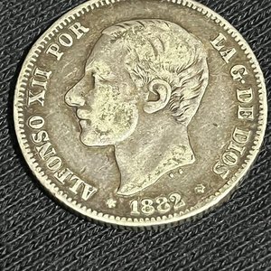 Moneda de Plata Española 2 Pesetas 1882 Alfonso XII - imagen 2
