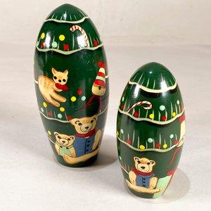 Matrioska Navideña con Osos, Gatos y Regalos - imagen 4