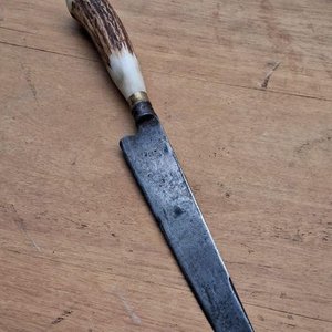 Cuchillo Antiguo Franz Wenk Solingen Hoja 17 cm Mango de Astas - imagen 3