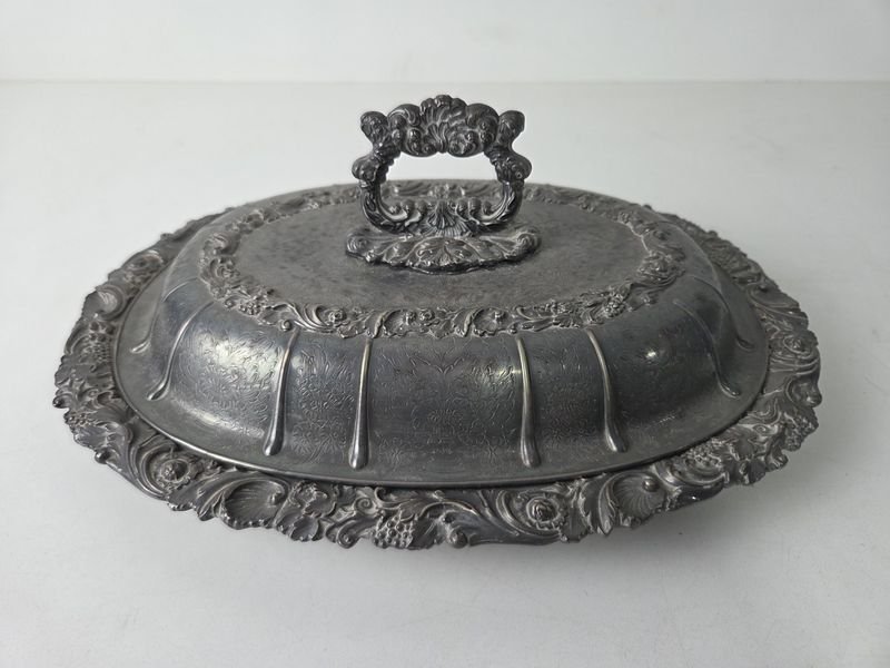Gran guisera en plata inglesa de la casa Freccero - imagen 2