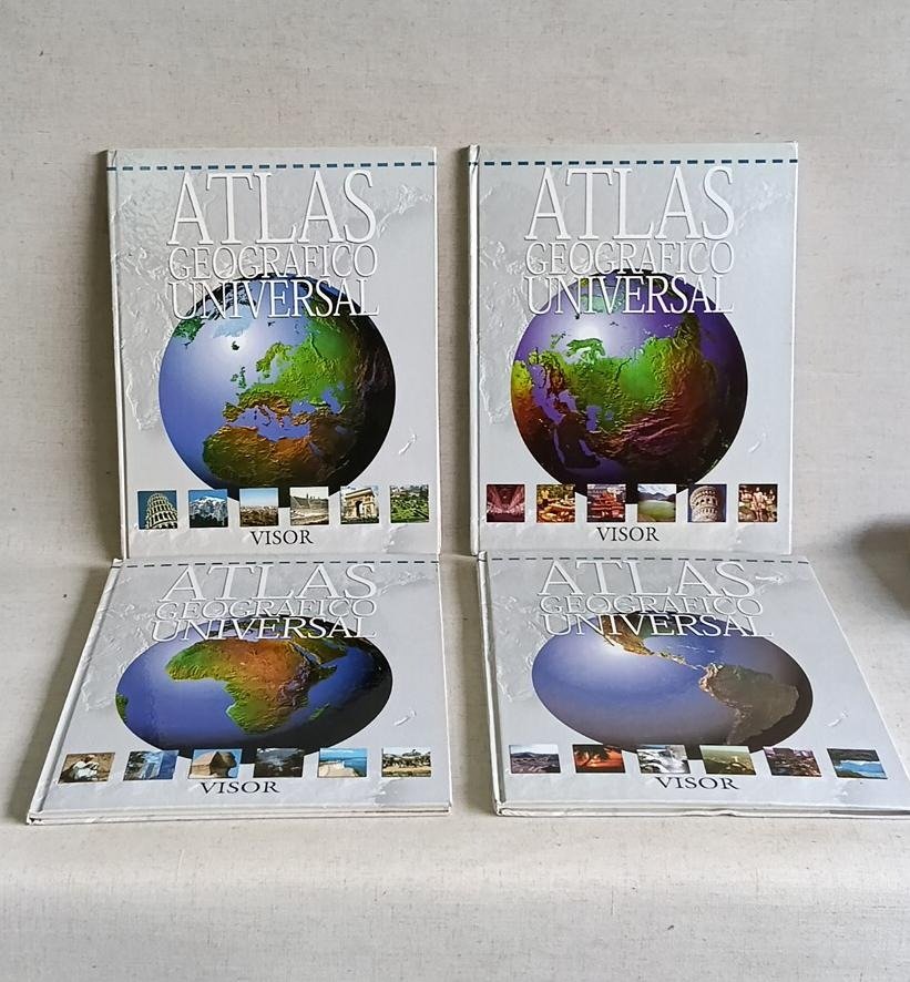 Atlas Geográfico Universal Visor - Colección de 4 Tomos