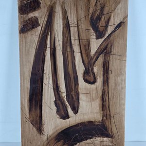 Conjunto de 4 Pinturas Abstractas "Gestos y Trazos" Firmadas - imagen 6