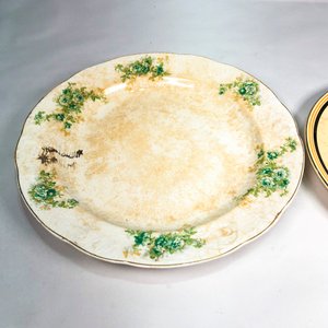 Dos Platos Centro Porcelana Inglesa Beige Floral J&G Meakin y Johnson Bros - imagen 3