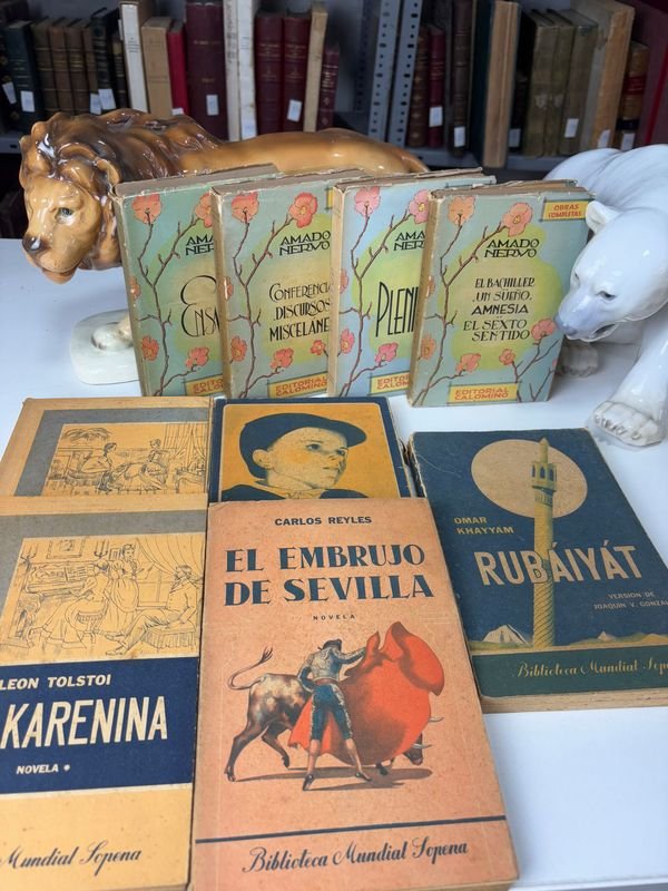 Lote siguiente: Novelas de Sopena, Reyles y Nervo en Español