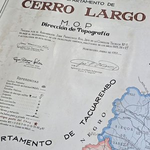 Carta del Departamento de Cerro Largo, Dirección de Topografía M.O.P. - imagen 2
