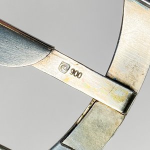 Hebilla Ovalada de Plata Alemana Nielada 925 - imagen 5