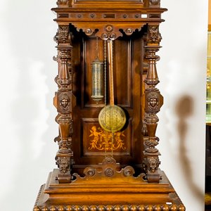 Gran Reloj de Pie Renacimiento en Madera de Cedro con Detalles en Bronce - imagen 1