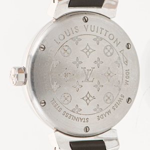 Reloj Louis Vuitton Tambour Q13110 de Acero Inoxidable con Correa de Cuero Marrón - imagen 3