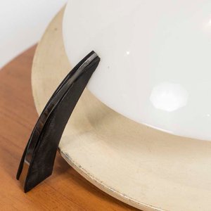 Plafón de Metal y Acrílico Blanco con Detalles Negros - Diámetro 44 cm - imagen 2