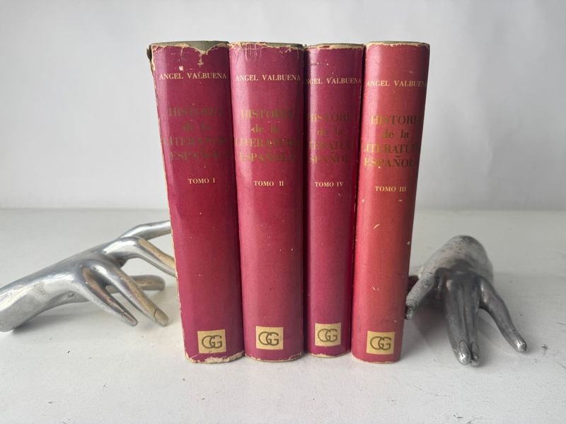 Lote siguiente: 4 Tomos de Historia de la Literatura Española por Angel Valbuena Prat