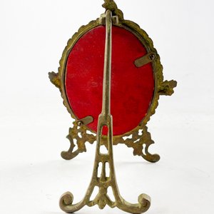 Espejo de Sobremesa con Marco de Bronce Labrado y Biselado - imagen 5