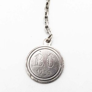 Llavero de Plata Grabado con Iniciales B.C. y Año 1959 - imagen 2
