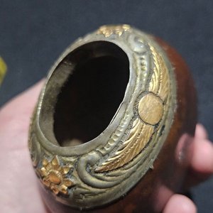 Mate Galleta de Calabaza con Detalles en Plata y Oro - imagen 3