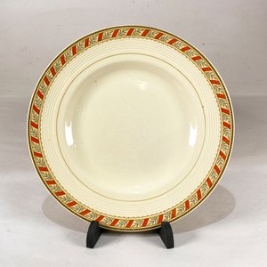 Trece Platos Llanos Loza Inglesa Wood's Ivory Ware Guarda Naranja Flores Diámetro 25cm - imagen 2