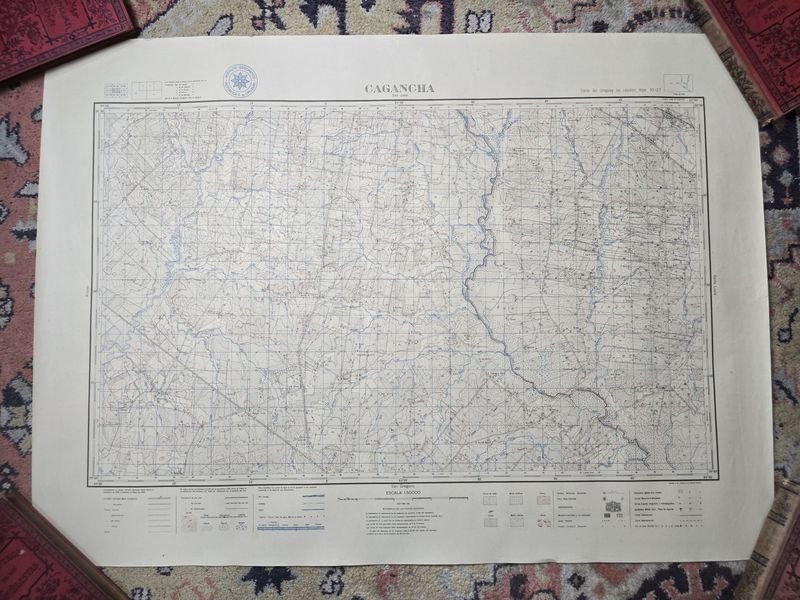 Mapa Topográfico Cagancha San Gregorio Escala 1:50000 Instituto Geográfico Uruguayo
