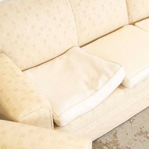 Sofá de 4 cuerpos y 2 sillones beige con patas metálicas - imagen 3