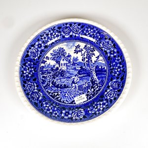 Plato de Loza Villeroy & Boch "Rusticana" Diseño Campestre Azul y Blanco - imagen 2