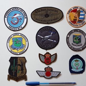 Lote siguiente: Lote de 10 Parches de Aviación Militar de Diversos Países (Incluye FAU)