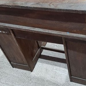 Escritorio Antiguo de Roble con Enrollable y Cajones - imagen 3