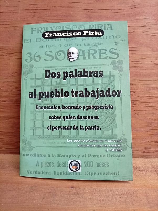 Librillo "Dos Palabras al Pueblo Trabajador" de Francisco Piria