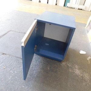 Muebles de melamina azul con puerta - imagen 2