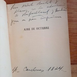 Libro "Aire de Octubre" de Rafael Casal Muñoz, Primera Edición Firmada y Dedicada (1958) - imagen 2