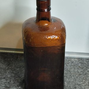 Botella Antigua de Licor Ámbar "John Bull" Importada de Río de Janeiro - imagen 2
