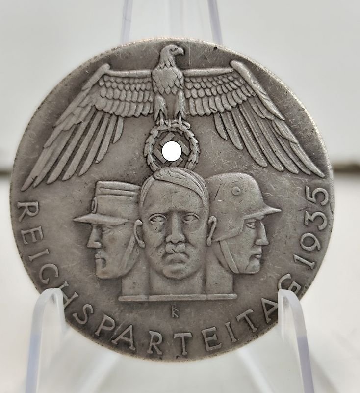Medalla Conmemorativa Alemana Nüremberg 1935 Segunda Guerra Mundial