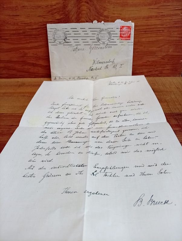 Carta y Sobre del Tercer Reich, Alemania, 1935