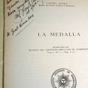 Publicaciones del Instituto Uruguayo de Numismática: La Medalla y Estatutos (1956) - imagen 3