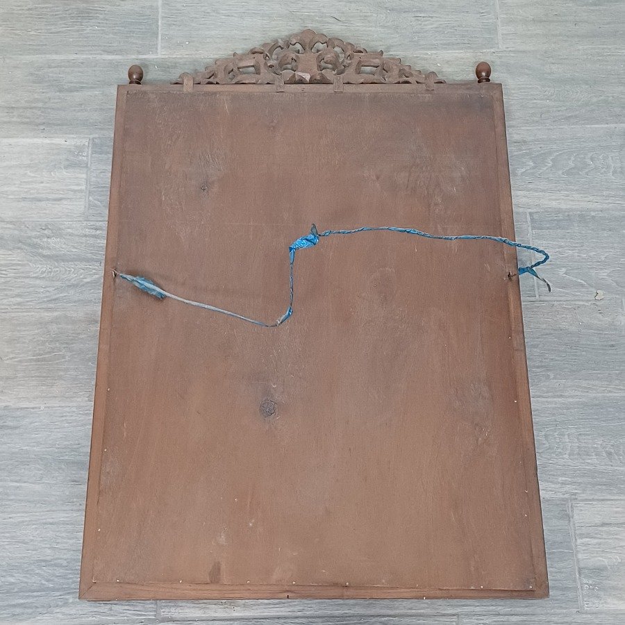 Espejo tallado de madera maciza para decorar - imagen 6