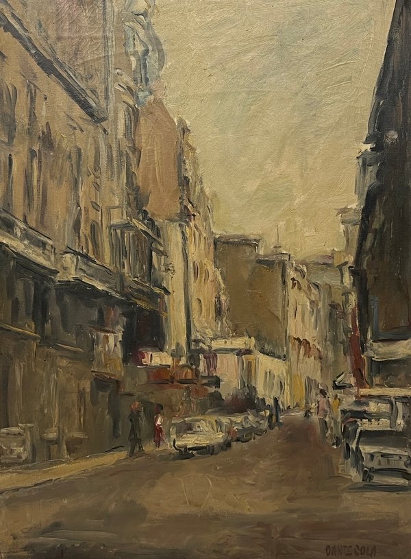 Oleo sobre tela "Calle" de Dante Cola, 80 x 60 cm - imagen 1