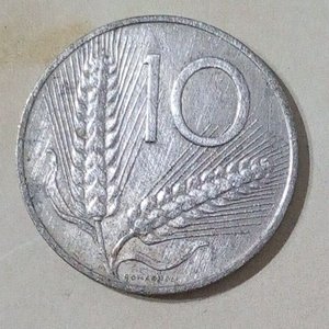 Moneda Italiana 10 Liras Aluminio (Spighe) 1955 - imagen 1