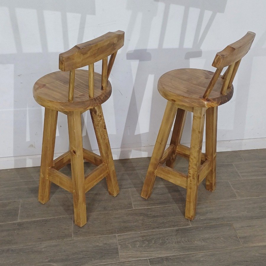 Banquetas de pino para decorar el hogar - imagen 4