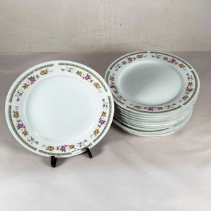 Once Platos Llanos con Guarda Floral - 27 cm Diámetro - imagen 2