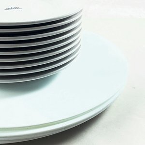 Juego de 14 Platos para Postre y Fuentes en Vidrio Blanco - imagen 3