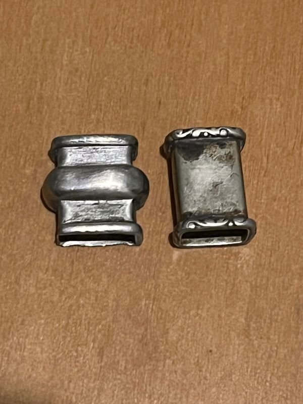 Pasadores para Llaveros Antiguos de Metal Plateado