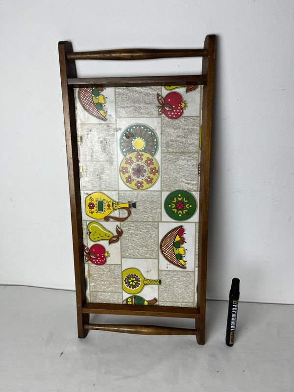 Bandeja Decorativa con Cerámica y Madera - imagen 4