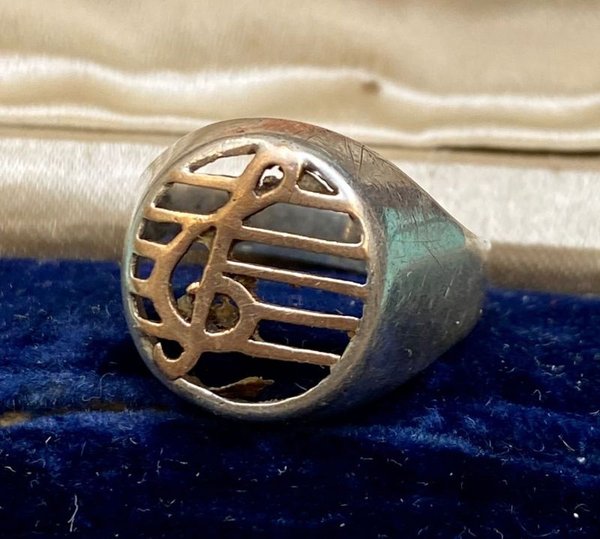 Anillo de música en plata sellada con oro - imagen 1