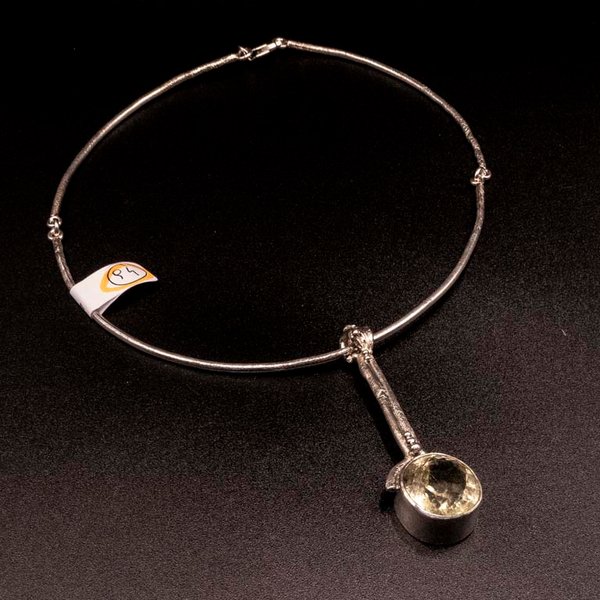 Gargantilla de Plata 950 con Greengold y Colgante