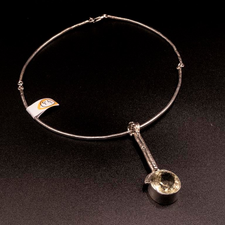 Gargantilla de Plata 950 con Greengold y Colgante