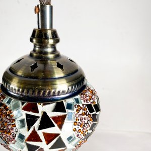 Colgante de Techo Turco con Mosaico y Borla Naranja - imagen 2