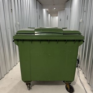 Lote siguiente: Contenedor Industrial Verde Grande con Ruedas y Tapas