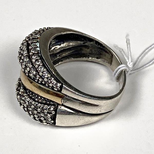 Anillo de Plata y Oro con Circones, Medida 18 mm - imagen 1