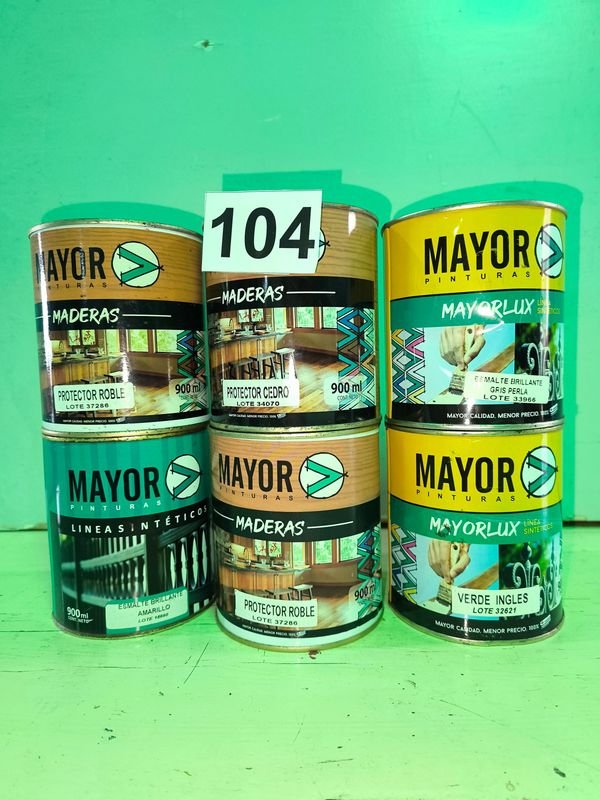 Lote siguiente: 6 latas de 900 ml variadas
